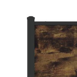 Berkfield Home Metal Bed Frame without Mattress Smoked Oak 100x200 cm in Brown - thumbnail 9