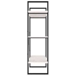 Berkfield Home Modern 3-Tier Book Cabinet White 100x30x105 cm Solid Pine Wood - Size: 100 x 30 x 105 cm - thumbnail 6