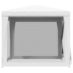 Berkfield Home Party Tent with 4 Mesh Sidewalls 2.5x2.5 m White - thumbnail 5