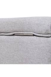 Living and Home Linen Upholstered Storage Ottoman in Light Grey - thumbnail 7