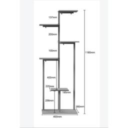 Kelvenix Indoor Outdoor Plant Stand 6 Tier Black in Brown - thumbnail 2