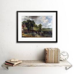 "Artery8 John Constable The Hay Wain Old Master 12x16"" Framed Art Print in Brown - Size: W12"" x H16""" - thumbnail 2