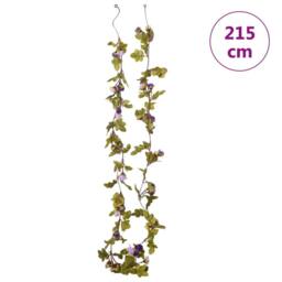 Berkfield Home Realistic Christmas Flower Garlands 6 pcs Light Purple 215 cm - thumbnail 7
