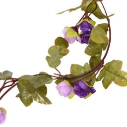 Berkfield Home Realistic Christmas Flower Garlands 6 pcs Light Purple 215 cm - thumbnail 5