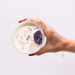 KDMD Chakra Crystal Candles - Third Eye Chakra in Purple - thumbnail 4
