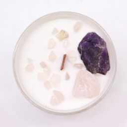 KDMD Chakra Crystal Candles - Third Eye Chakra in Purple - thumbnail 2