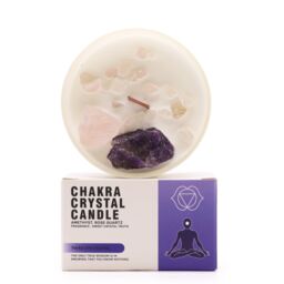 KDMD Chakra Crystal Candles - Third Eye Chakra in Purple - thumbnail 1