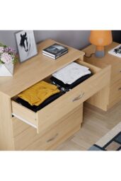 Home Discount Vida Designs Riano Trio Bedroom Set 3 Piece Storage Furniture in Brown - thumbnail 5