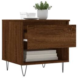 Berkfield Home Coffee Tables 2 pcs Brown Oak 50x46x50 cm Engineered Wood - Size: 50 x 46 x 50 cm - thumbnail 4