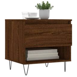 Berkfield Home Coffee Tables 2 pcs Brown Oak 50x46x50 cm Engineered Wood - Size: 50 x 46 x 50 cm - thumbnail 3