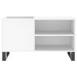 Berkfield Home Record Cabinet White 85x38x48 cm Engineered Wood - Size: 85 x 38 x 48 cm - thumbnail 4