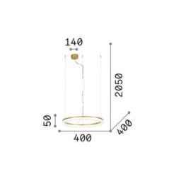 Netlighting Crown 40cm Integrated LED Pendant Ceiling Light White 2050lm 3000K - thumbnail 2