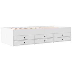 Berkfield Home Daybed with Drawers without Mattress White 90x190 cm Single - thumbnail 3