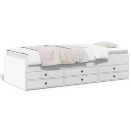 Berkfield Home Daybed with Drawers without Mattress White 90x190 cm Single - thumbnail 2
