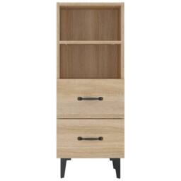 Berkfield Home Sideboard Sonoma Oak 34.5x34x90 cm Engineered Wood in Brown - thumbnail 6