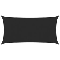 Berkfield Home Sunshade Sail 160 g/m¬≤ Black 2.5x5 m HDPE - thumbnail 2