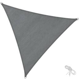 tectake Shade Sail - Triangular With Uv Protection 50+, Water-Repellent, Grey - Size: Large - thumbnail 1