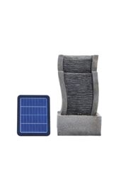 Living and Home Garden Outdoor Water Feature Decor Solar Powered Rockery Fountain in Natural - thumbnail 4