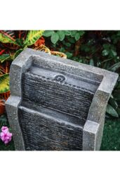 Living and Home Garden Outdoor Water Feature Decor Solar Powered Rockery Fountain in Natural - thumbnail 6