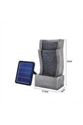 Living and Home Garden Outdoor Water Feature Decor Solar Powered Rockery Fountain in Natural - thumbnail 3