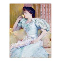 Artery8 Childe Hassam Framed Wall Art Actress Lillie Langtry Portrait Painting - Size: A4 - thumbnail 3