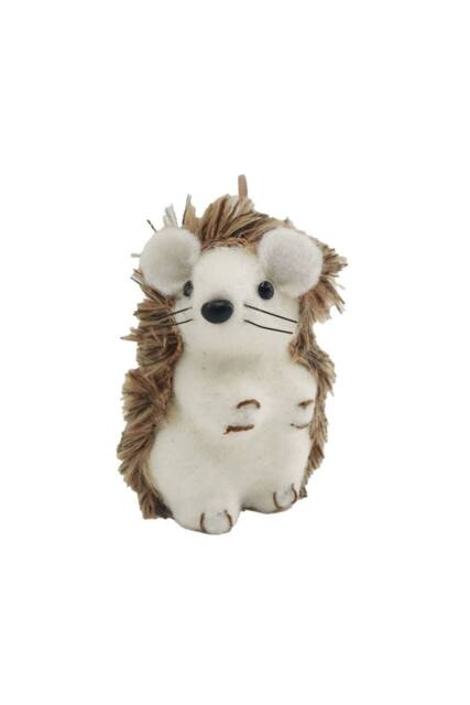 KDMD Sitting Hedgehog Ornament 9cm 2 Pack in Brown - image 1