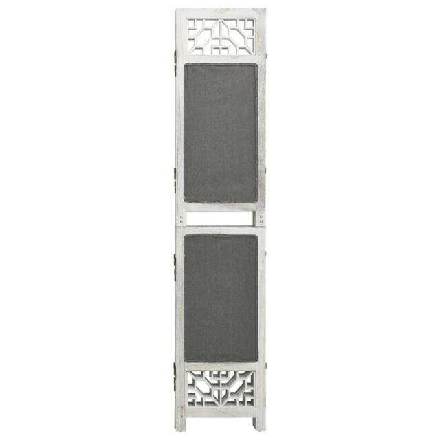 Berkfield Home 3-Panel Room Divider Grey 105x165 cm Fabric - image 1