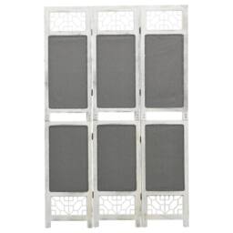 Berkfield Home 3-Panel Room Divider Grey 105x165 cm Fabric - thumbnail 2