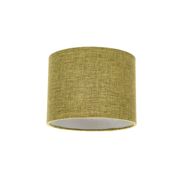 Happy Homewares Contemporary & Sleek Linen Fabric Lampshade in Olive - Size: 10 inches - image 1