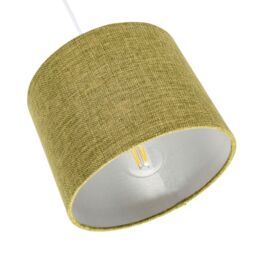 Happy Homewares Contemporary & Sleek Linen Fabric Lampshade in Olive - Size: 10 inches - thumbnail 3