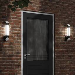 Berkfield Home Outdoor Wall Light Black Stainless Steel