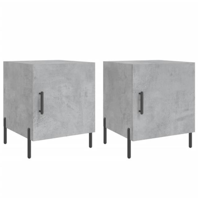 Berkfield Home Bedside Cabinets 2 pcs Concrete Grey 40x40x50 cm Engineered Wood - Size: 40 x 40 x 50 cm - image 1