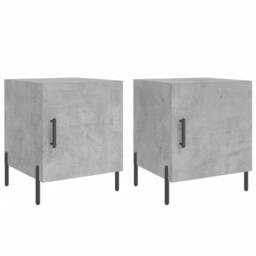 Berkfield Home Bedside Cabinets 2 pcs Concrete Grey 40x40x50 cm Engineered Wood - Size: 40 x 40 x 50 cm - thumbnail 1