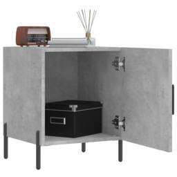Berkfield Home Bedside Cabinets 2 pcs Concrete Grey 40x40x50 cm Engineered Wood - Size: 40 x 40 x 50 cm - thumbnail 3