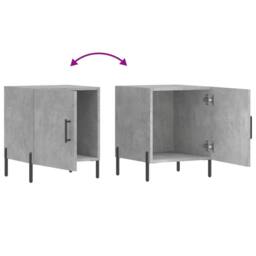 Berkfield Home Bedside Cabinets 2 pcs Concrete Grey 40x40x50 cm Engineered Wood - Size: 40 x 40 x 50 cm - thumbnail 9