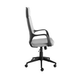 Angel Cerda Swivel Office Chair, Light Grey Fabric, Black PVC Back - thumbnail 6