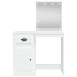 Berkfield Home Beautiful Dressing Table with LED Lights White 90x42x132.5 cm - thumbnail 5