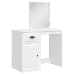 Berkfield Home Beautiful Dressing Table with LED Lights White 90x42x132.5 cm