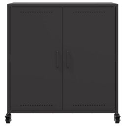 Berkfield Home Sideboard Black 68.5x39x72 cm Steel - thumbnail 6