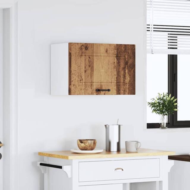 Berkfield Home Kitchen Wall Cabinet Kalmar Old Wood Engineered Wood in Brown - image 1