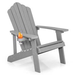 EONLION Outdoor Weather Resistant Chair in Grey - Size: 100 cm - thumbnail 1