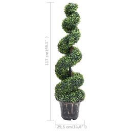 Berkfield Home Artificial Boxwood Spiral Plant with Pot Green 117 cm - thumbnail 5