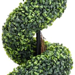 Berkfield Home Artificial Boxwood Spiral Plant with Pot Green 117 cm - thumbnail 3