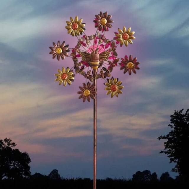 Marco Paul 130cm Solar Wind Spinner - Flowerbee - image 1