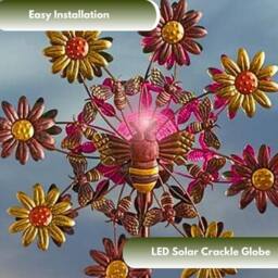 Marco Paul 130cm Solar Wind Spinner - Flowerbee - thumbnail 5