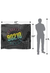 ViacomCBS/Nickelodeon Beverly Hills 90210 Palms Logo Silky Touch Super Soft Throw Blanket 152 X 127 cm in White - thumbnail 5