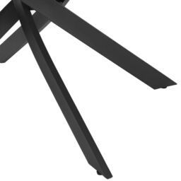 Home Detail Leon Round Glass Dining Table with Black Legs - Size: 120 cm - thumbnail 4