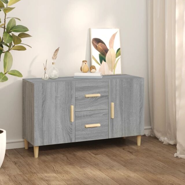 Berkfield Home Sideboard Grey Sonoma 100x36x60 cm Engineered Wood - Size: 100 x 36 x 60 cm - image 1