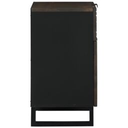 Berkfield Home Bedside Cabinet - 50x33x60 cm, Made from Solid Mango Wood in Brown - Size: 50 x 33 x 60 cm - thumbnail 4
