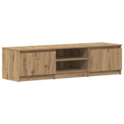 Berkfield Home TV Cabinet Artisan Oak 140x40x36 cm Engineered Wood in Brown - Size: 140 x 40 x 36 cm - thumbnail 2